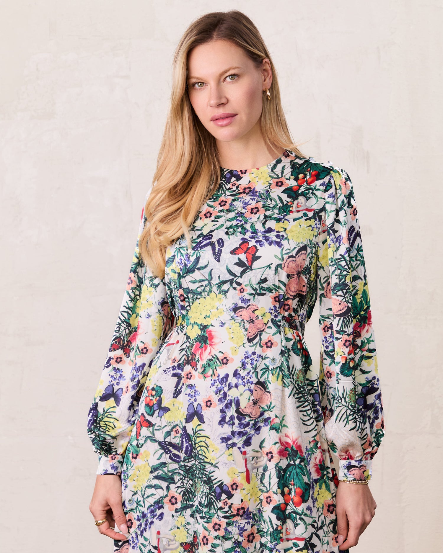 High Low Belted Dress-Garden