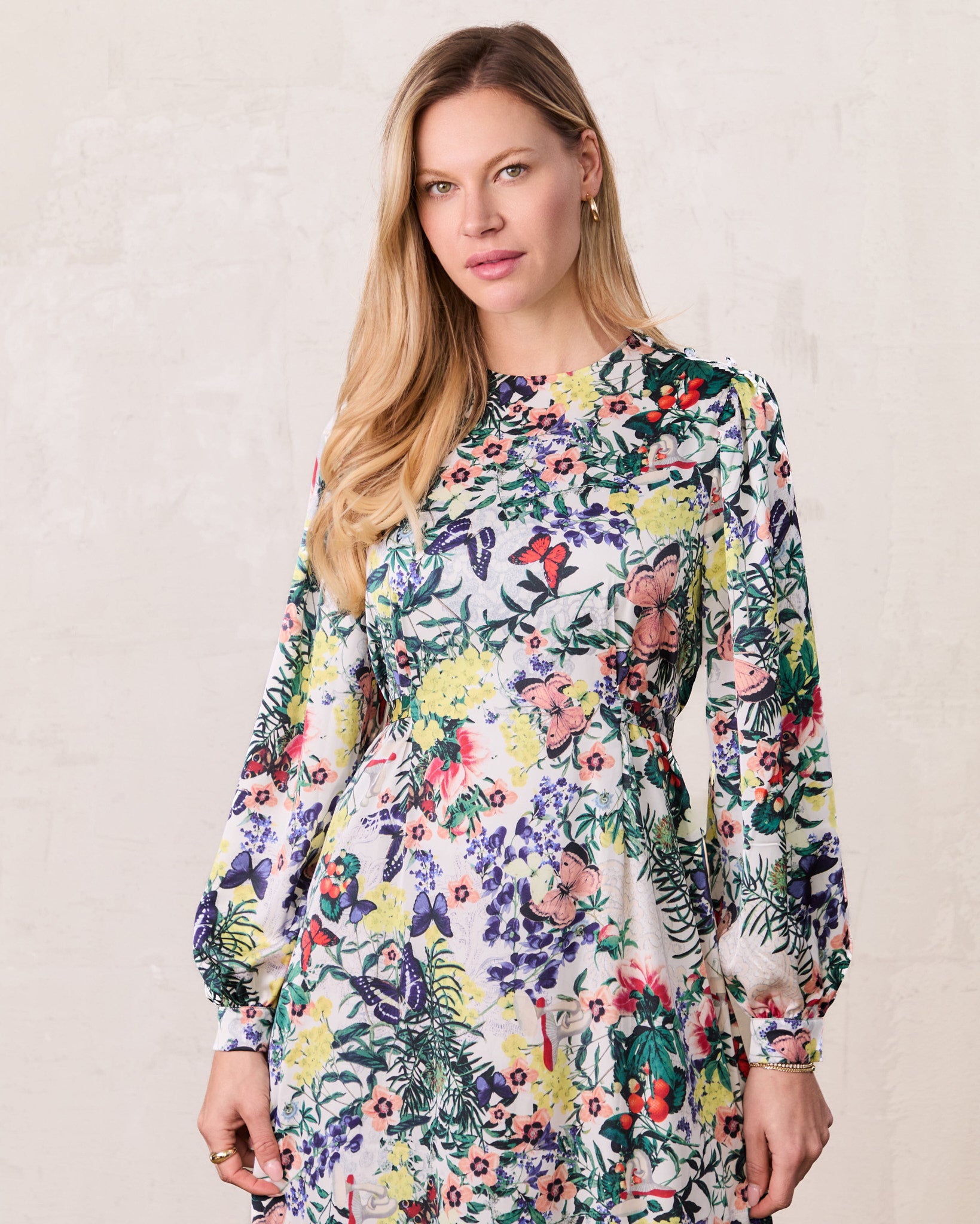 High Low Belted Dress-Garden