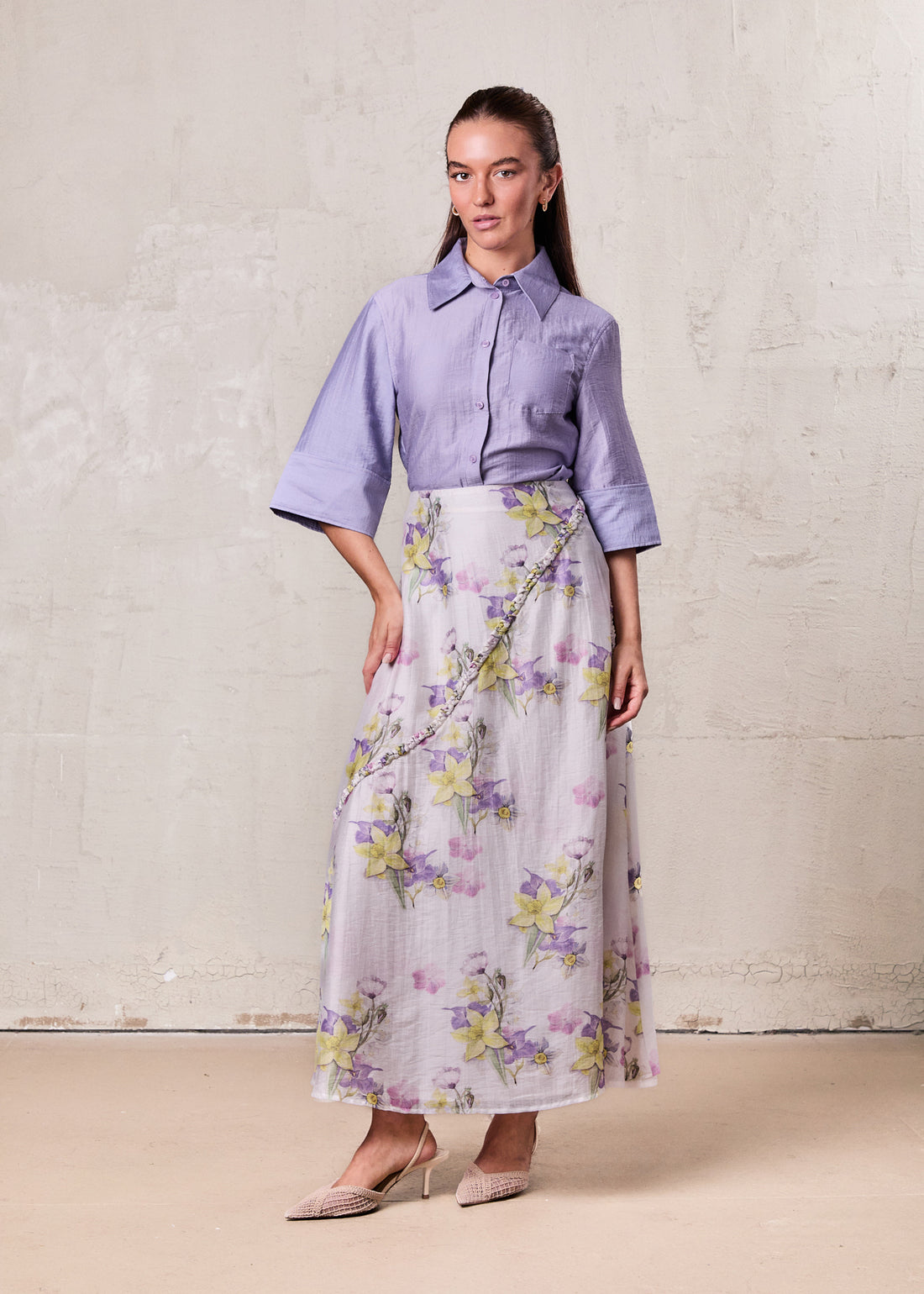Tie Back Blouse-Lavender