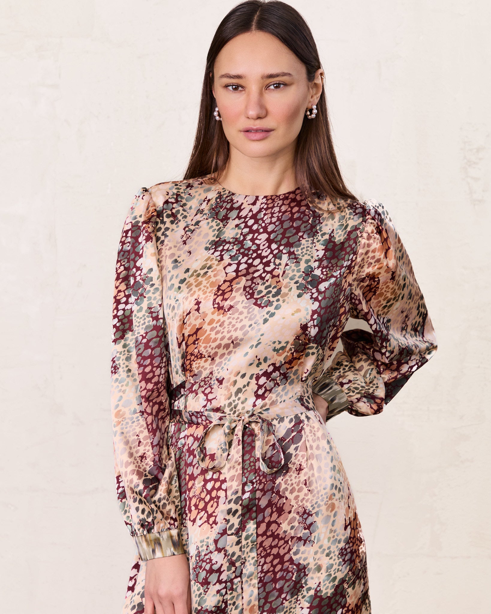 High Low Belted Dress-Animal Print