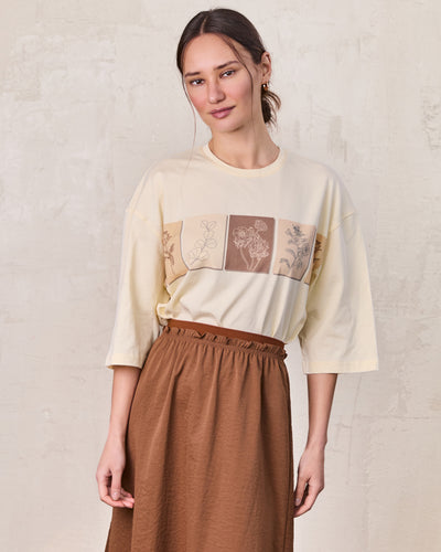 Oversized Printed Tee-Flower Box