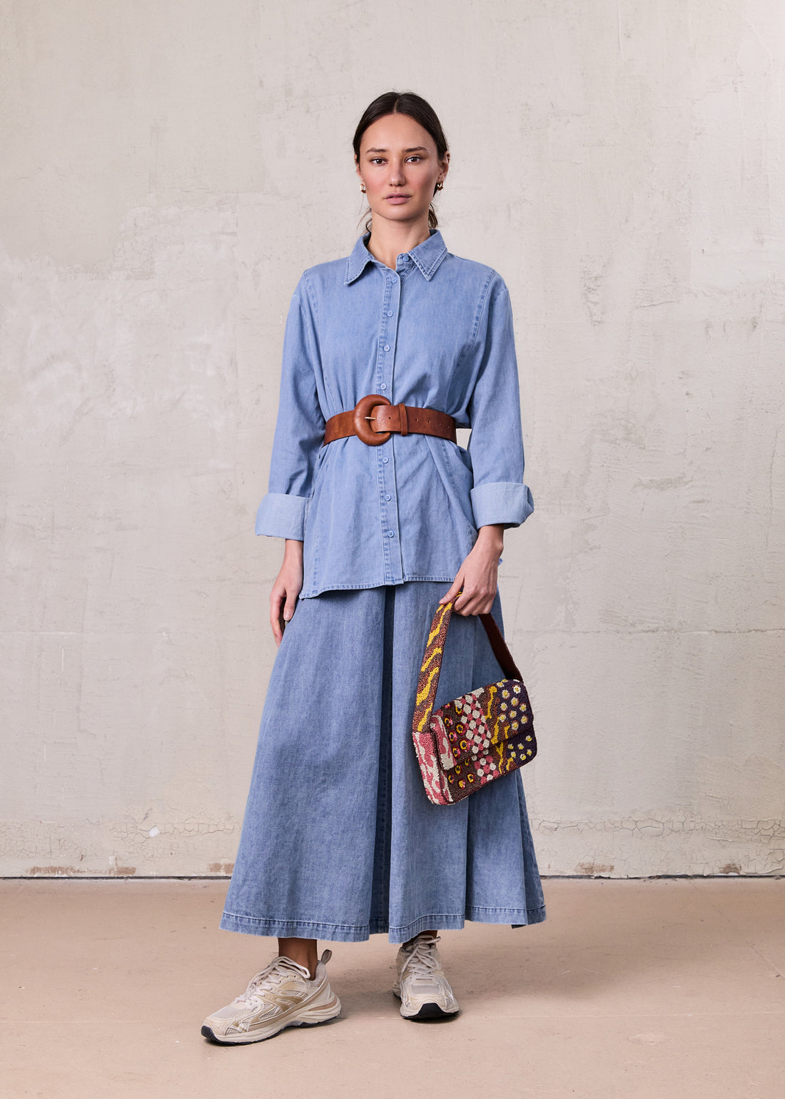 Classic Denim Shirt-Light Blue