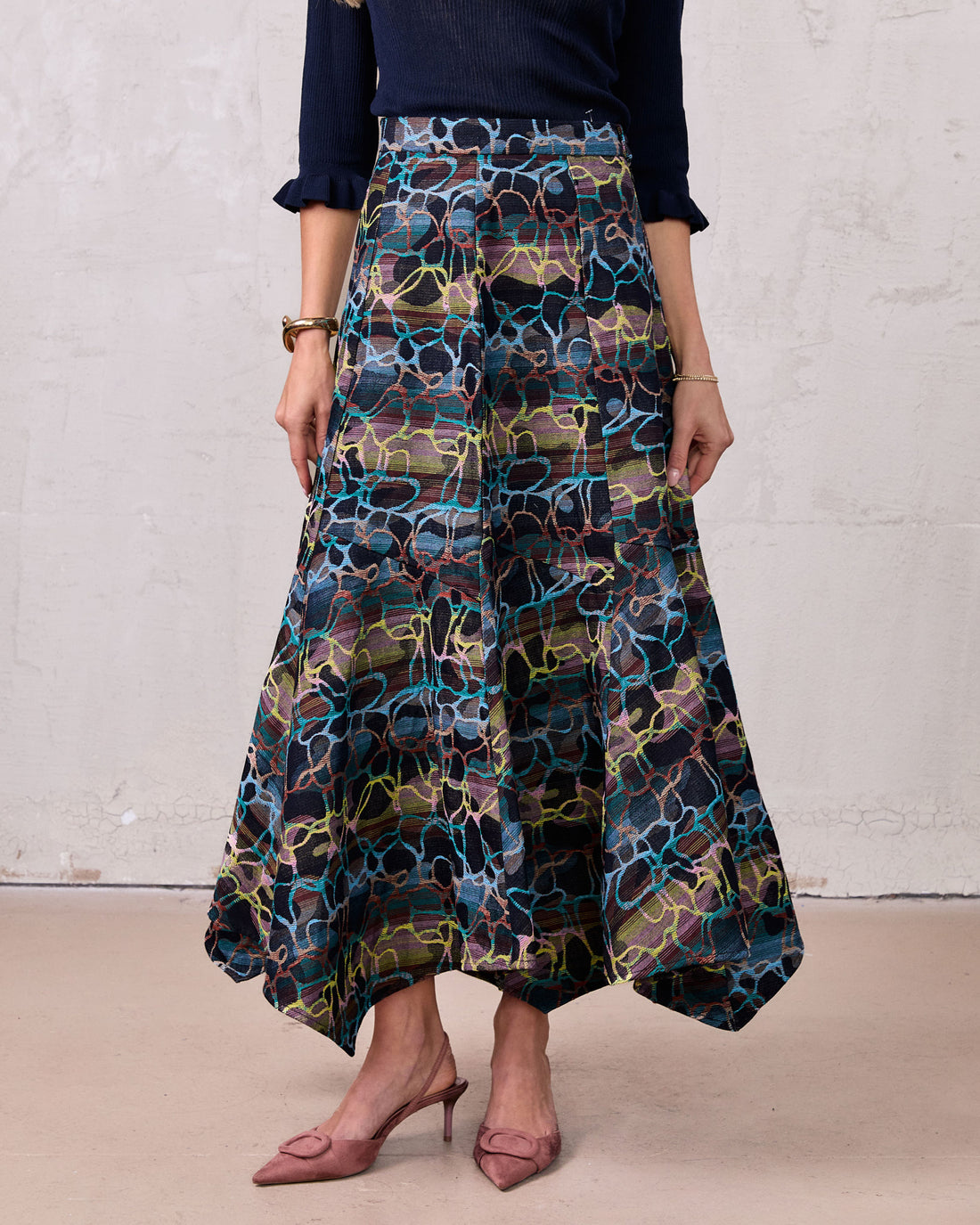 The Olivia Skirt-Bold Swirl