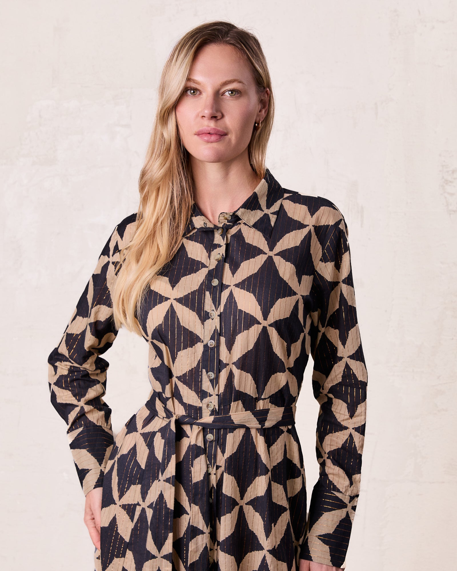 Lightweight Shirtdress-Floral