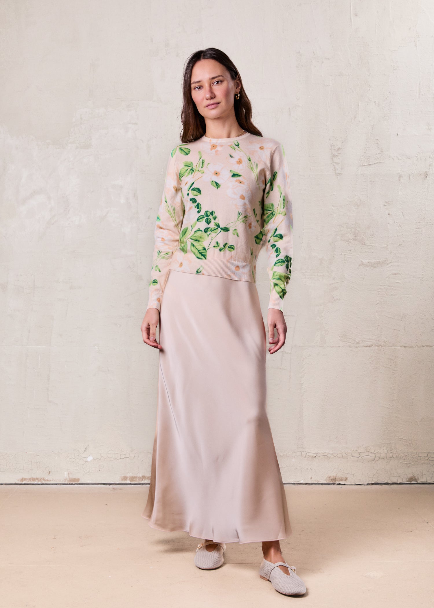 Printed Sweater-Spring Flower