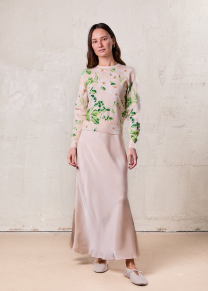 Printed Sweater-Spring Flower