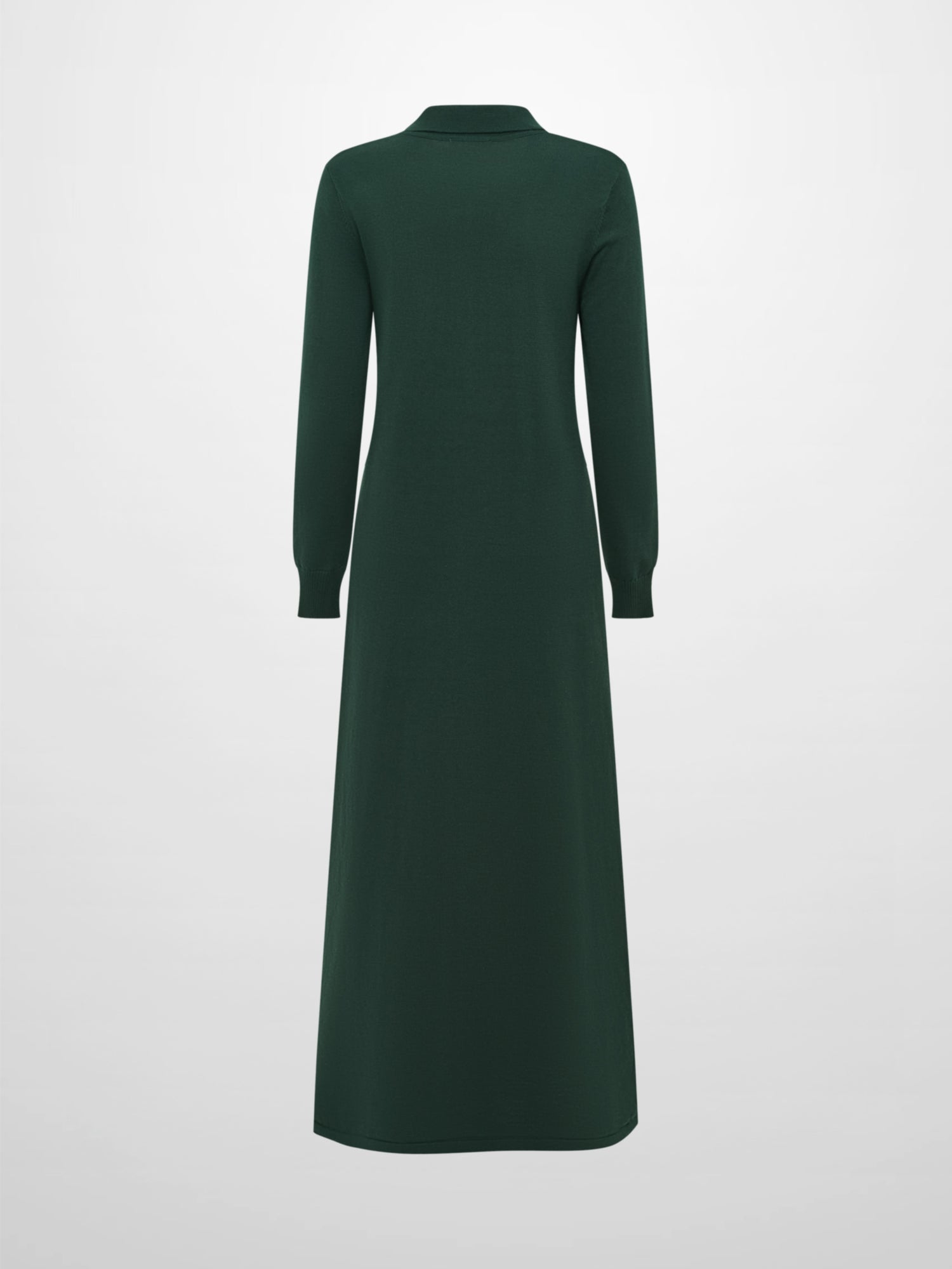 Knit Maxi Polo Dress - Green