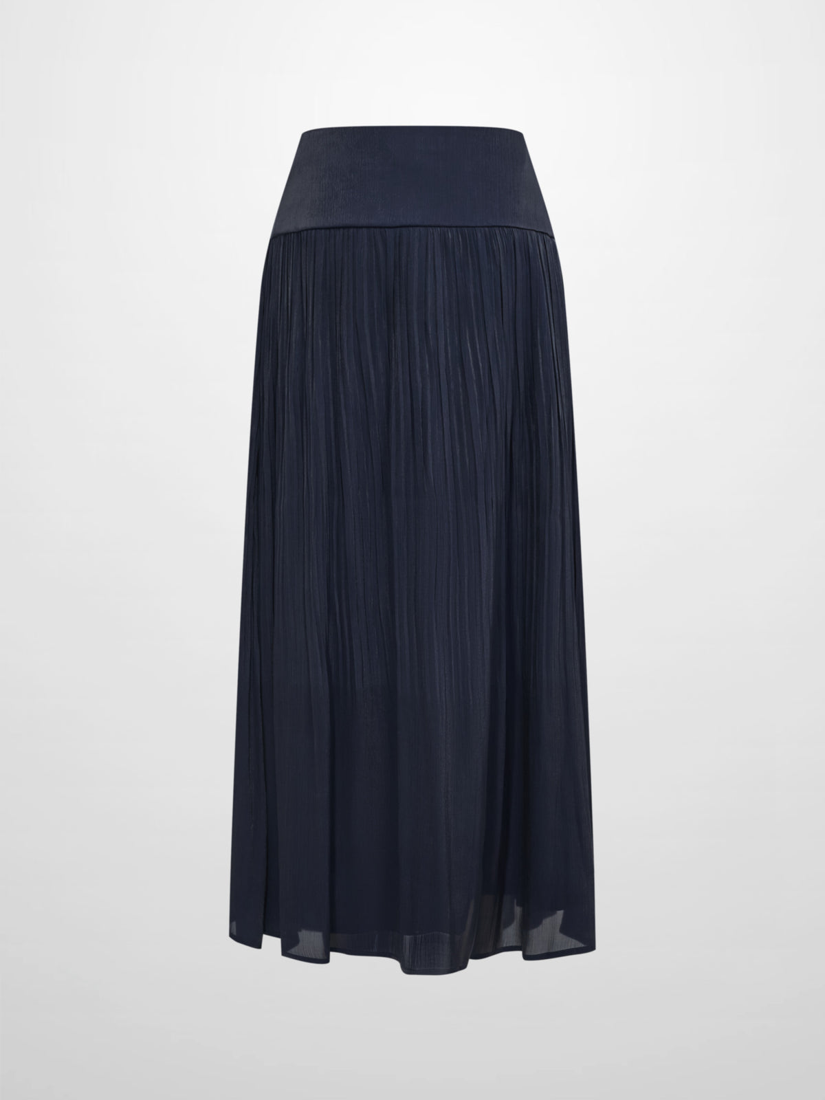 Pointed Yoke Shimmer Skirt - Navy