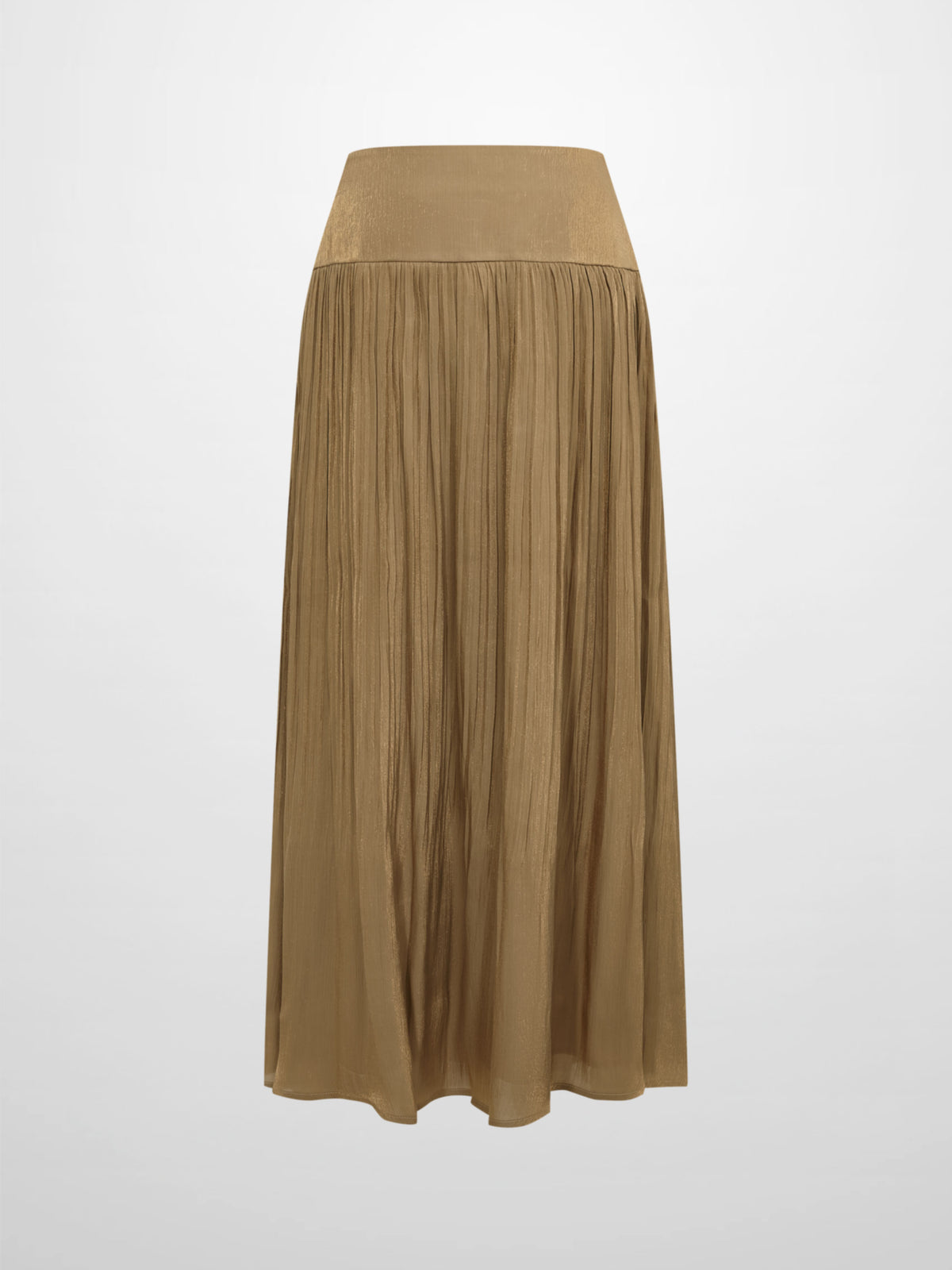 Pointed Yoke Shimmer Skirt - Bronze