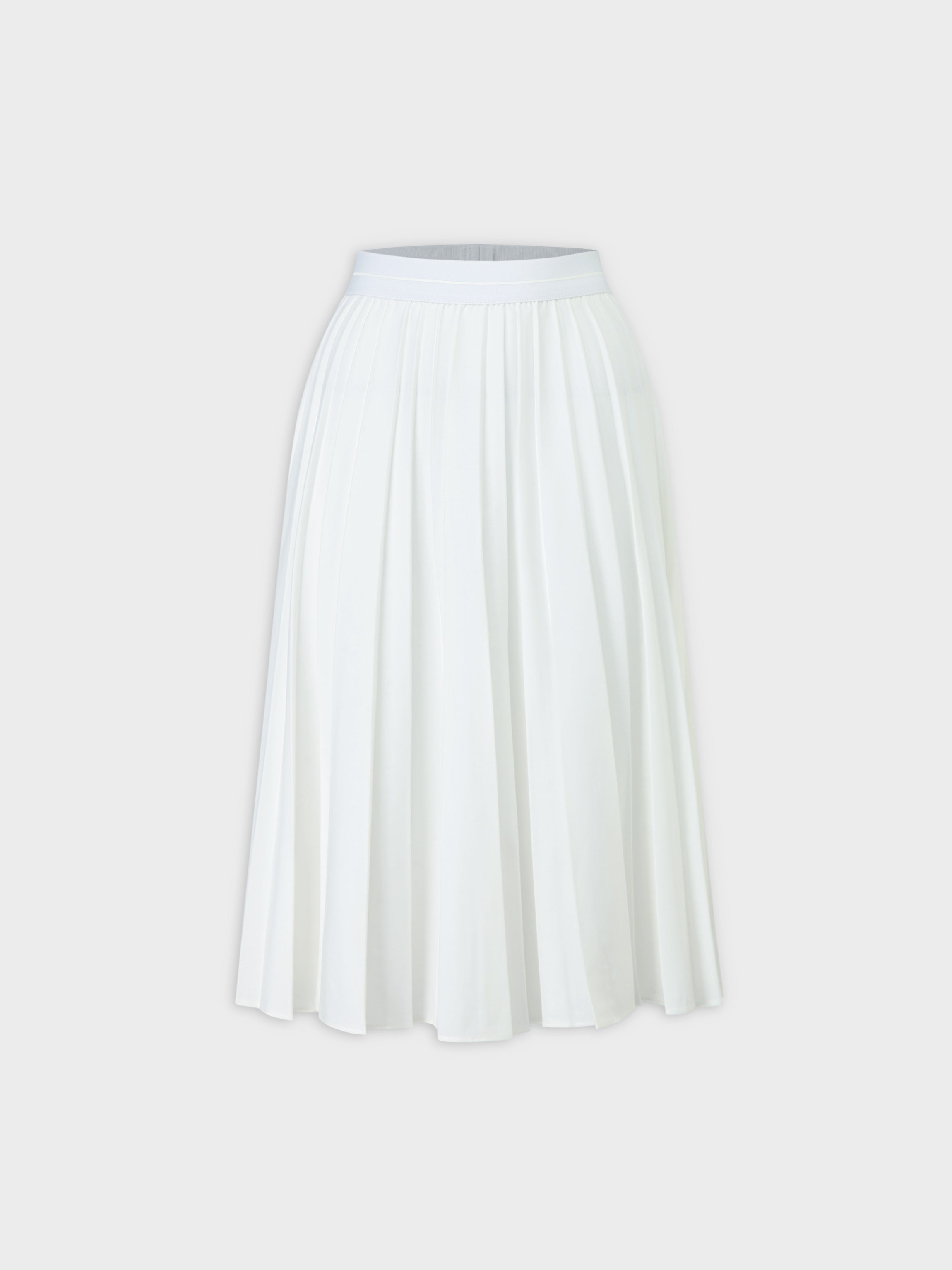 PLEATED SKIRT 24&quot;-WHITE