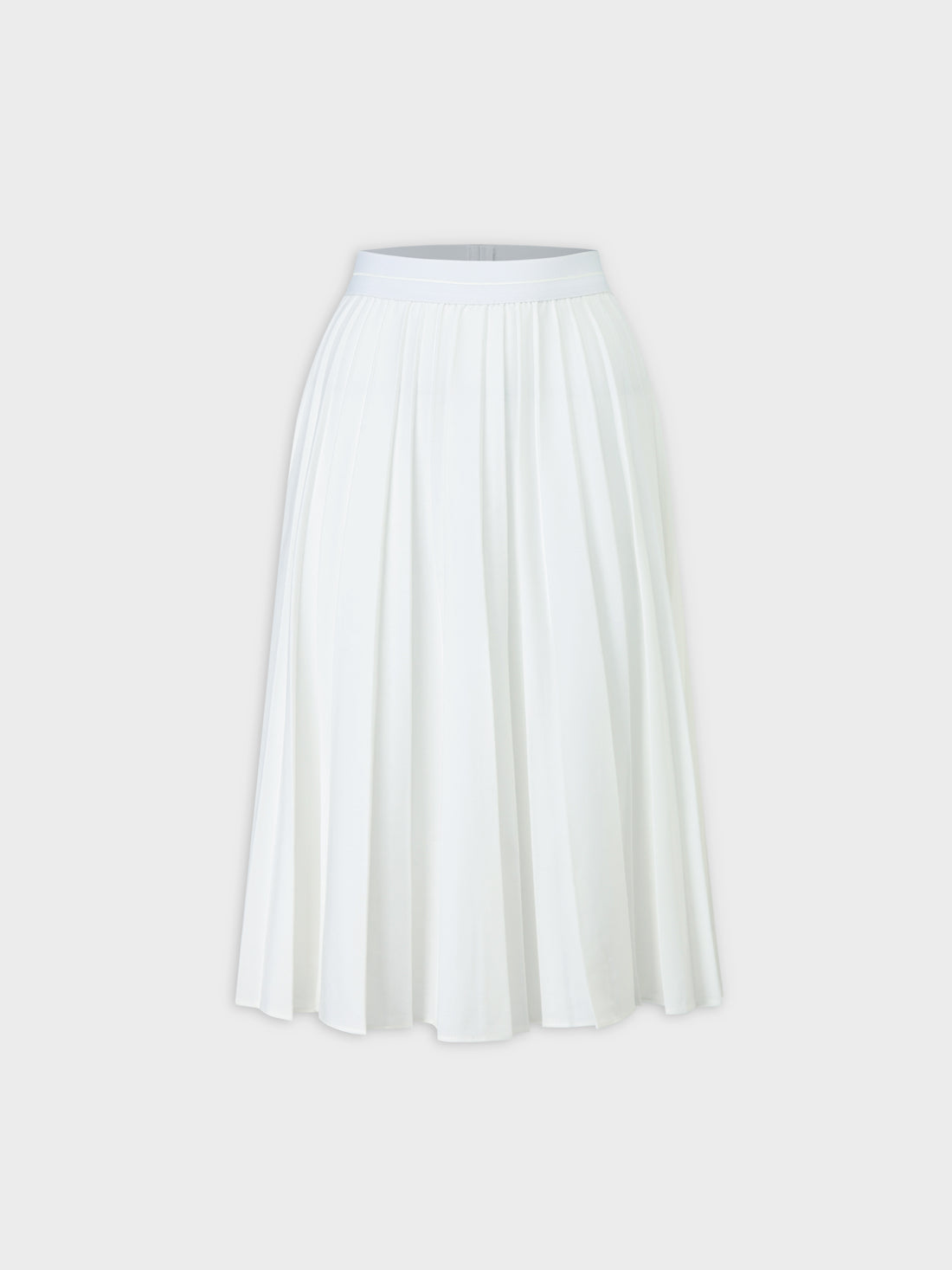 PLEATED SKIRT 26&quot;-PURE WHITE