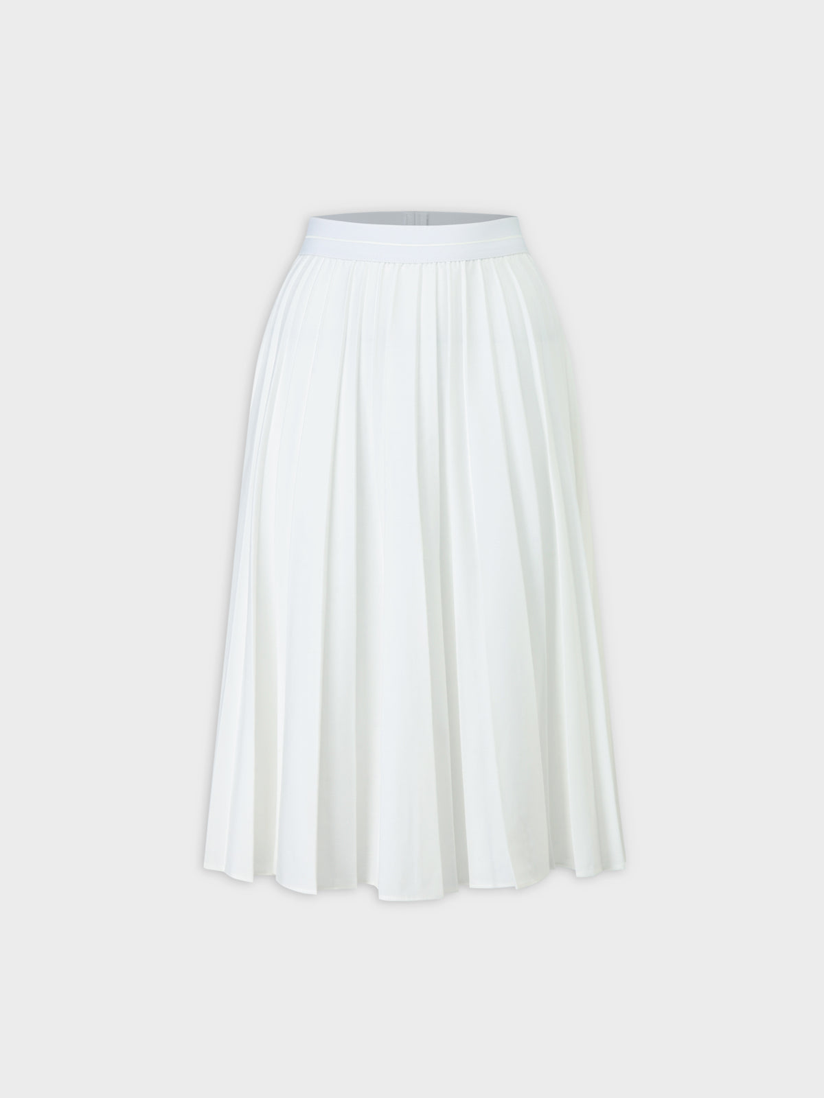 PLEATED SKIRT 26"-PURE WHITE