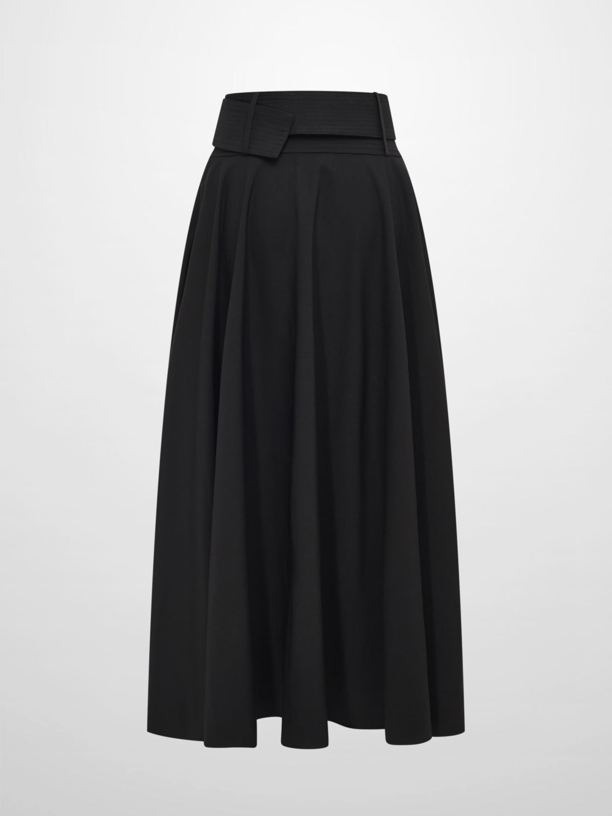 High Waisted Circle Skirt - Solid Black