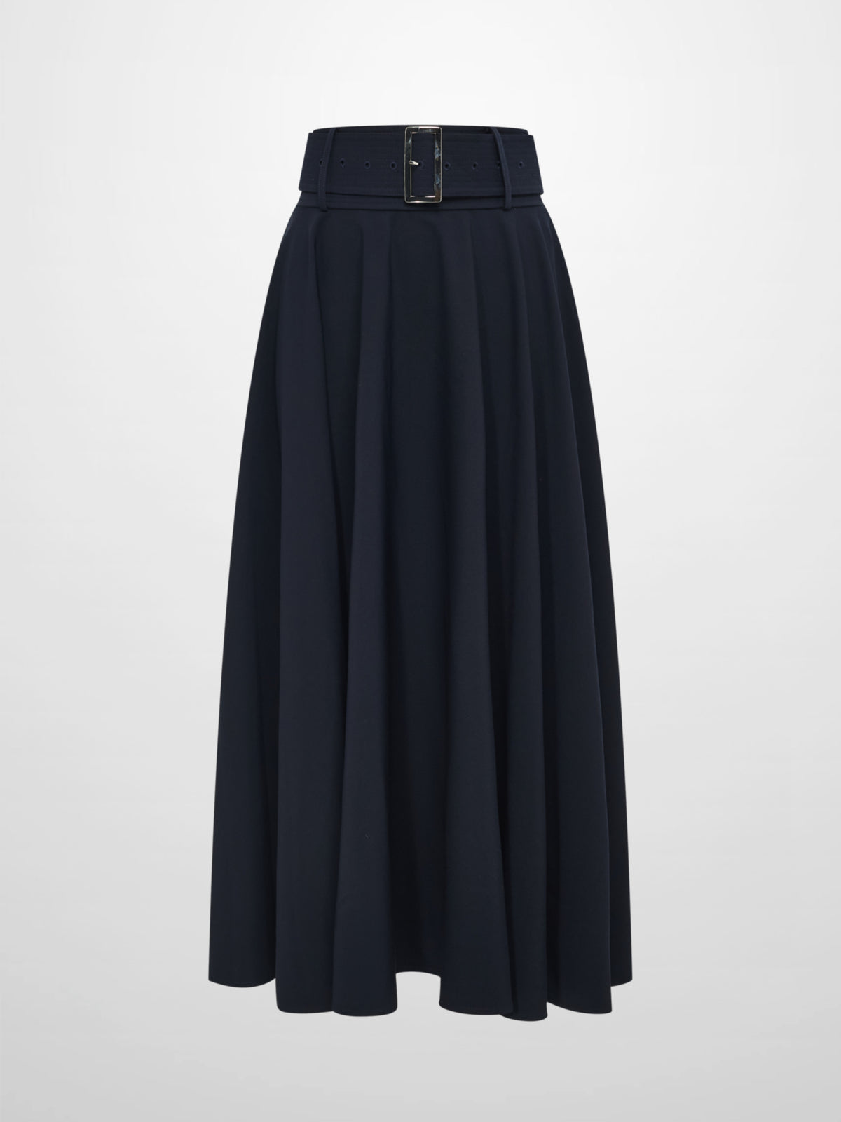 High Waisted Circle Skirt - Navy