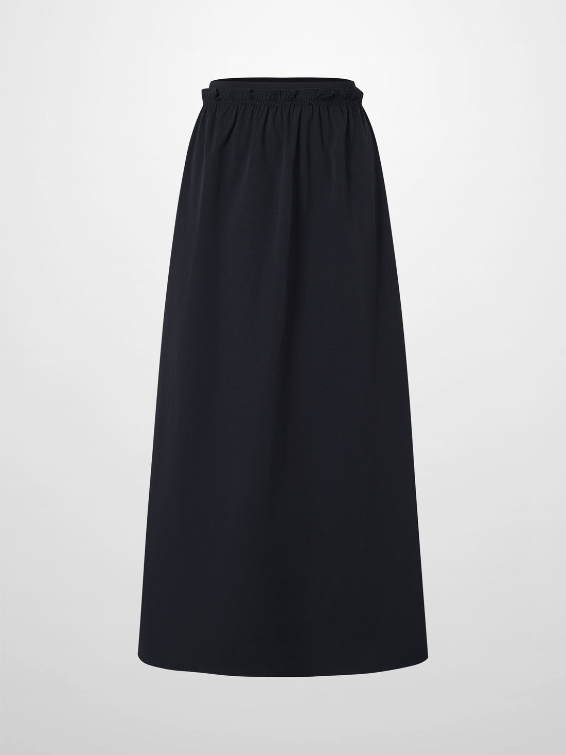 Elastic Waist Ruffle Skirt-Navy