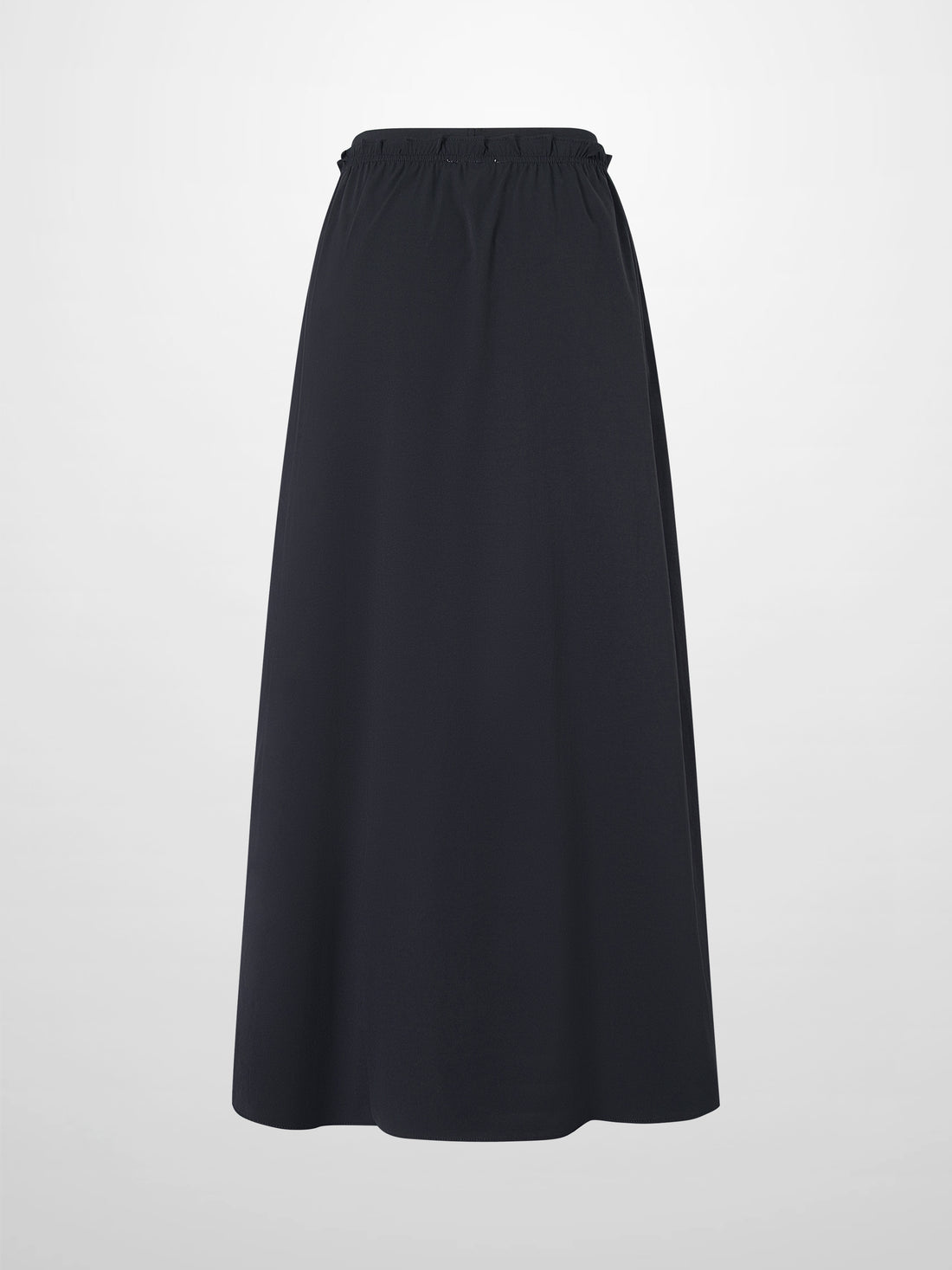 Elastic Waist Ruffle Skirt-Navy