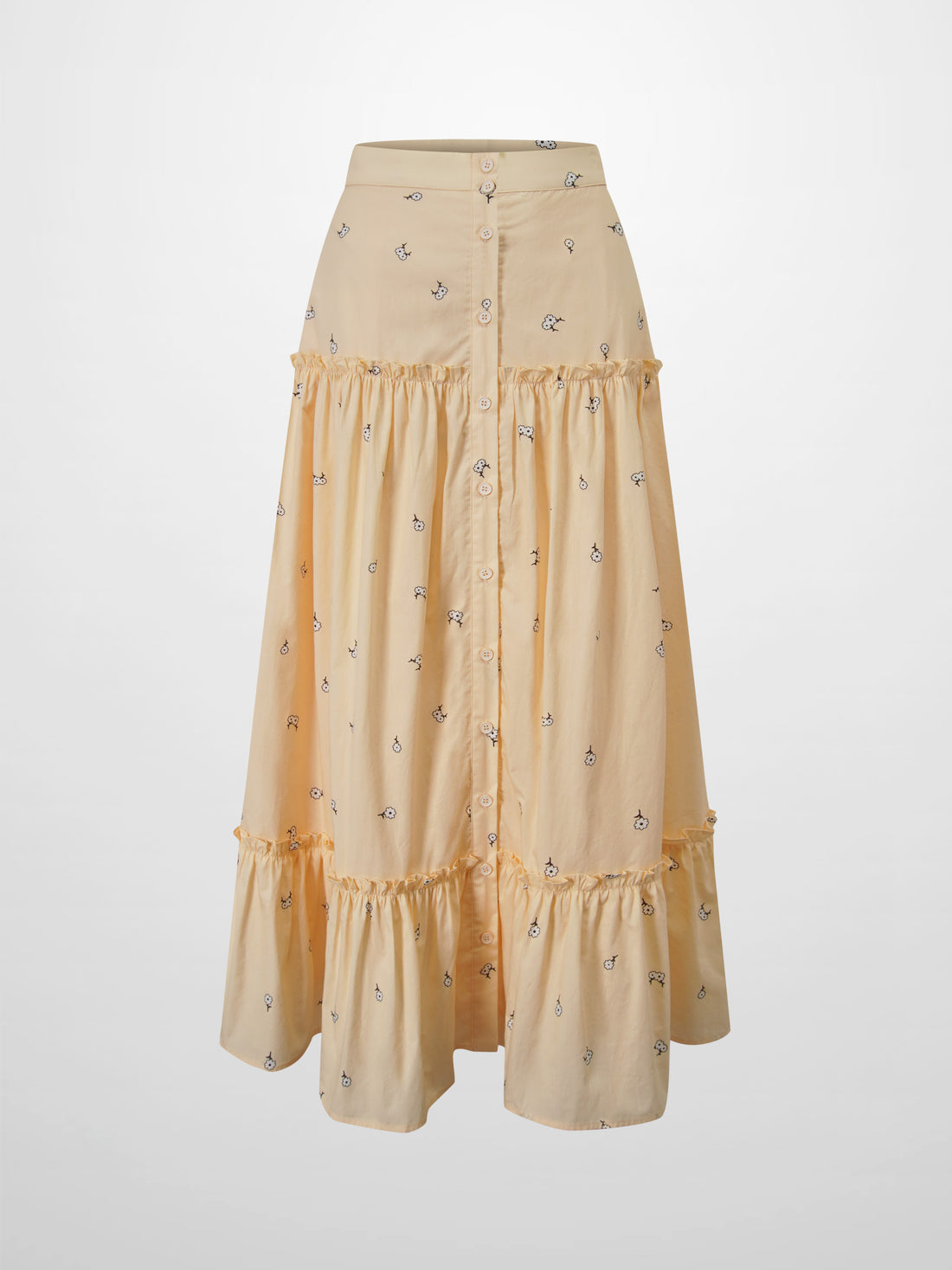 Ombre Flower Skirt-Peach