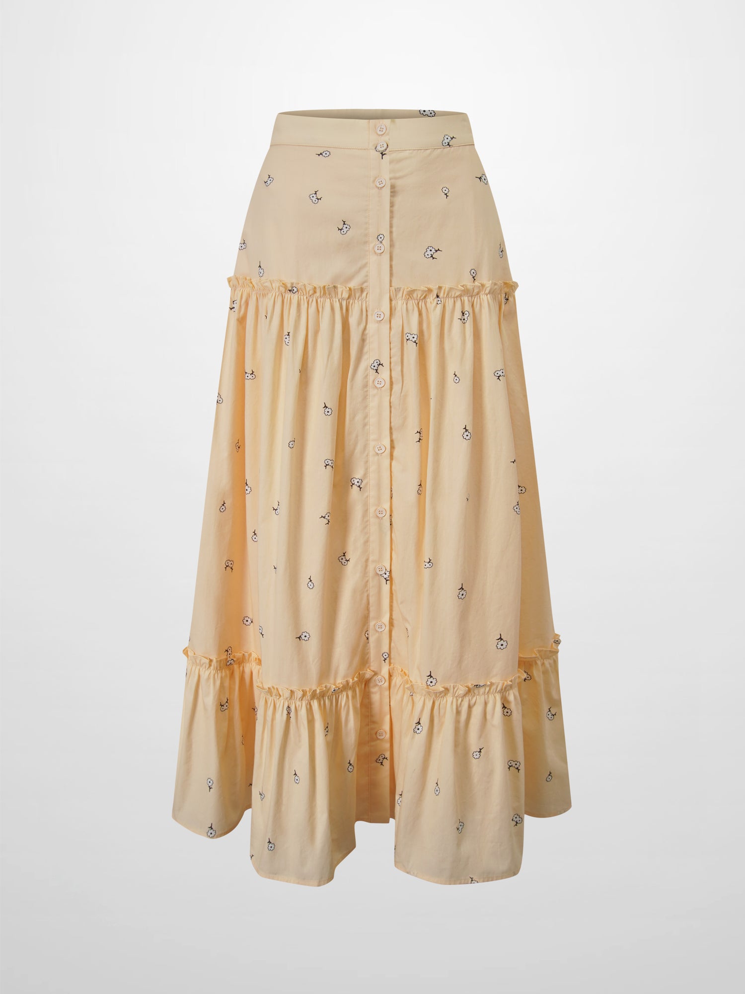 Ombre Flower Skirt-Peach