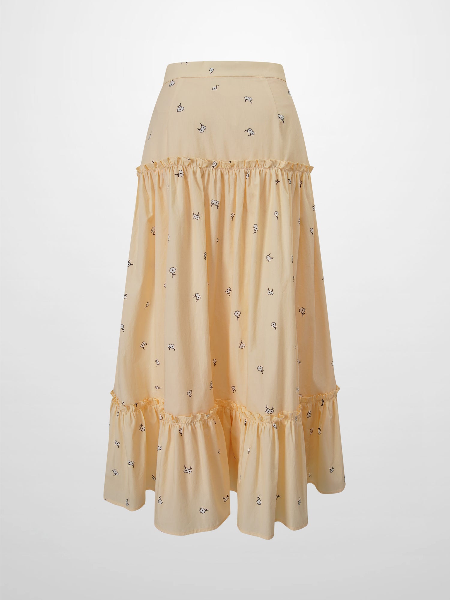 Ombre Flower Skirt-Peach