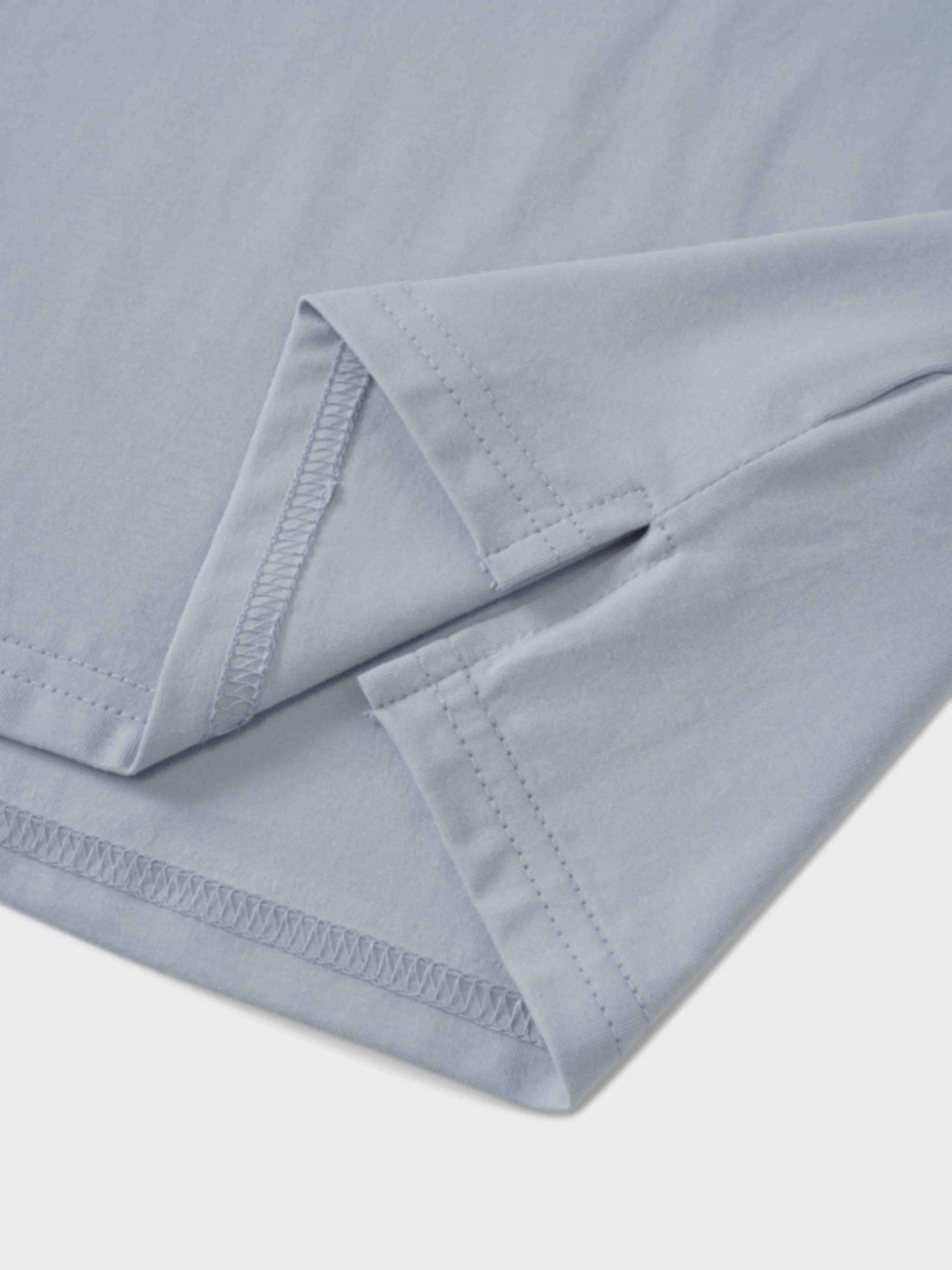 Cropped Boxy Tee-Light Blue