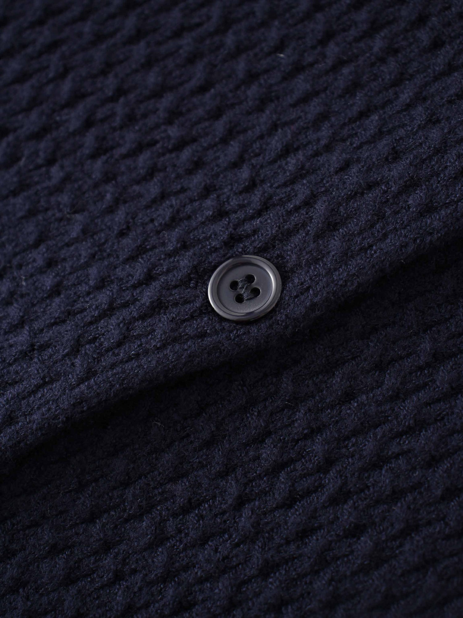 Textured Crew Cardigan-Navy