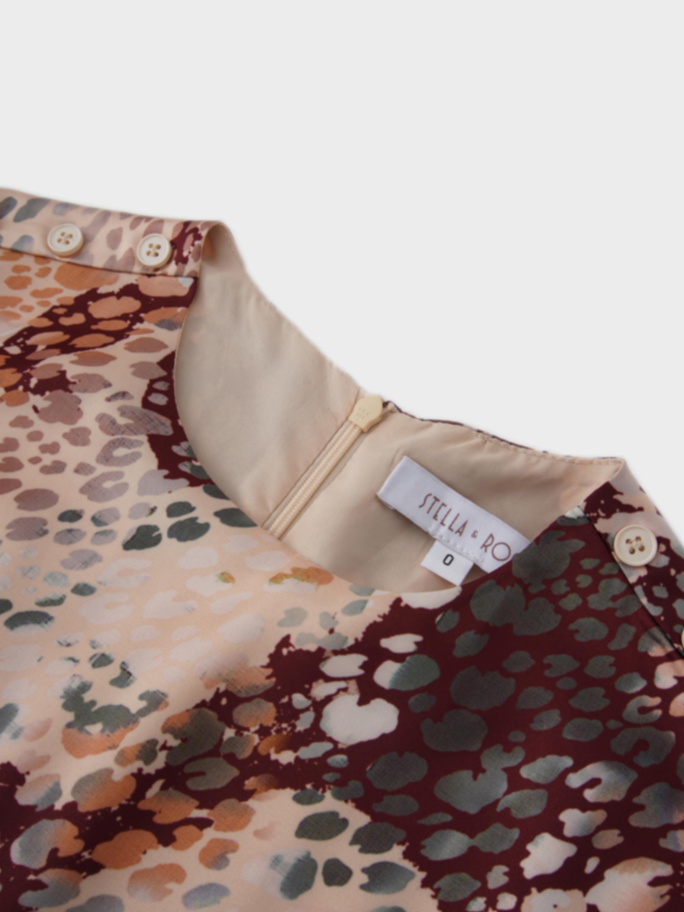 High Low Belted Dress-Animal Print