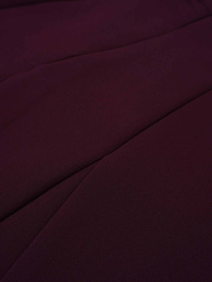 V Paneled Maxi Skirt-Burgundy