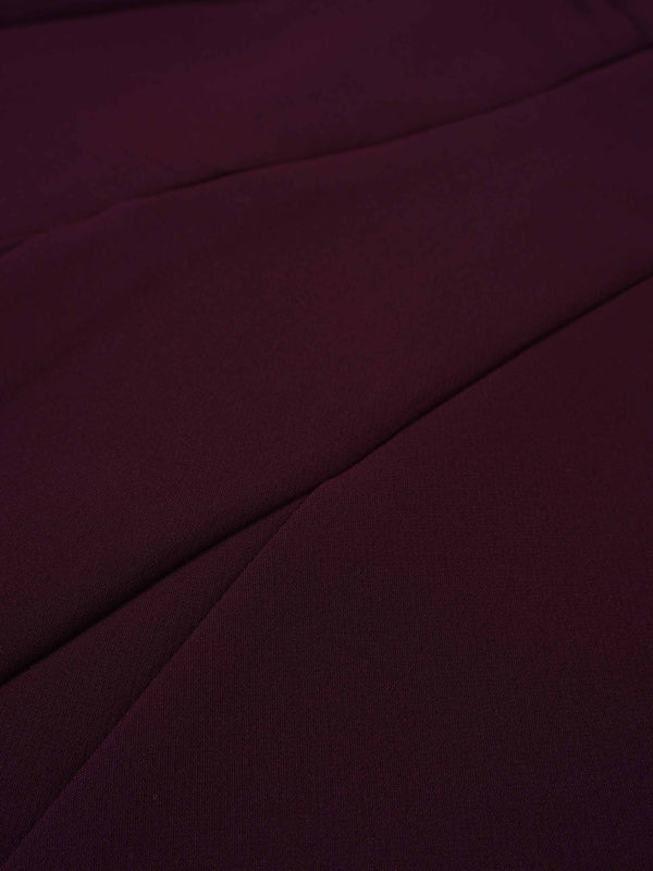 V Paneled Maxi Skirt-Burgundy