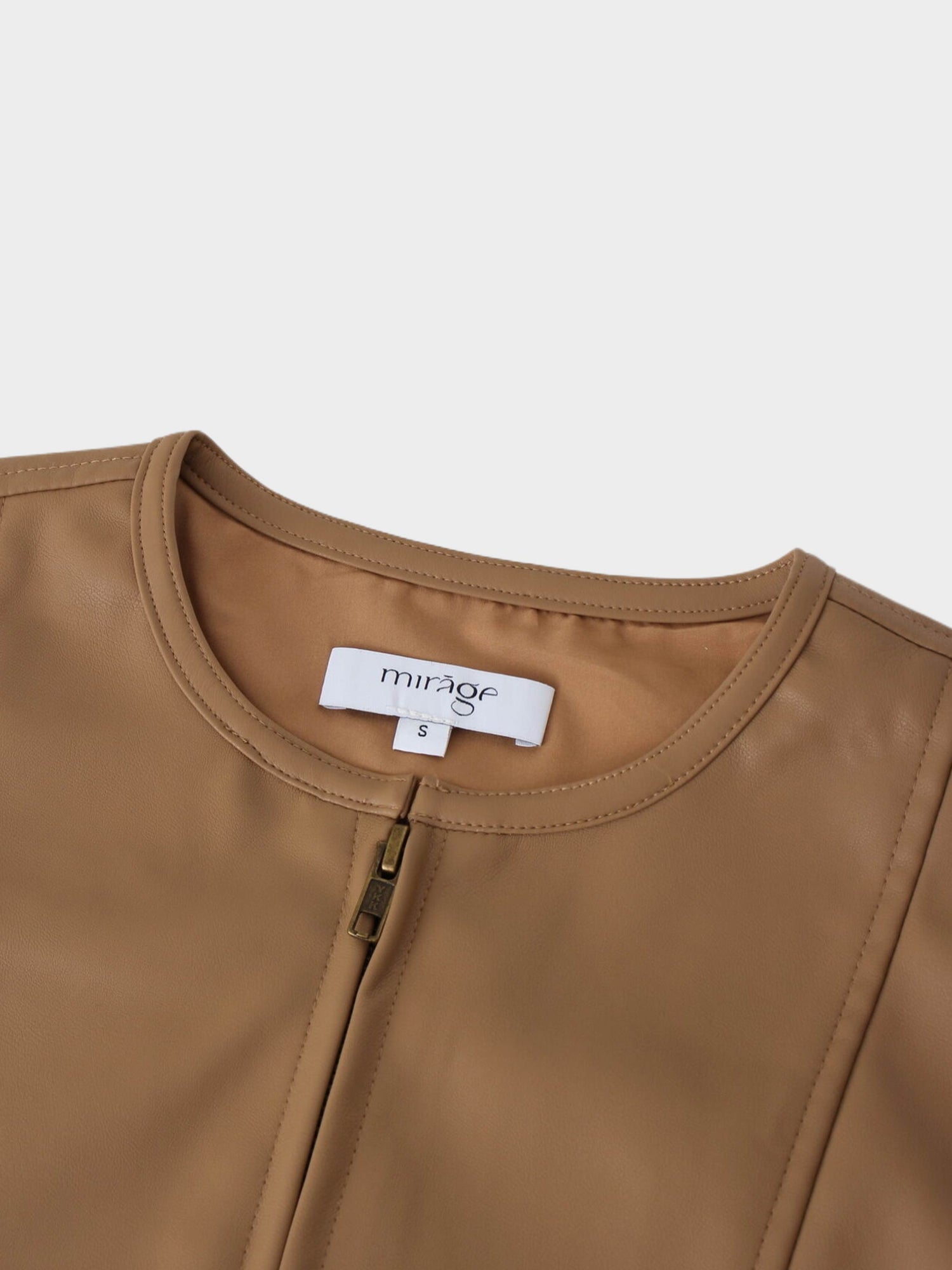 Leather Brunch Jacket-Latte