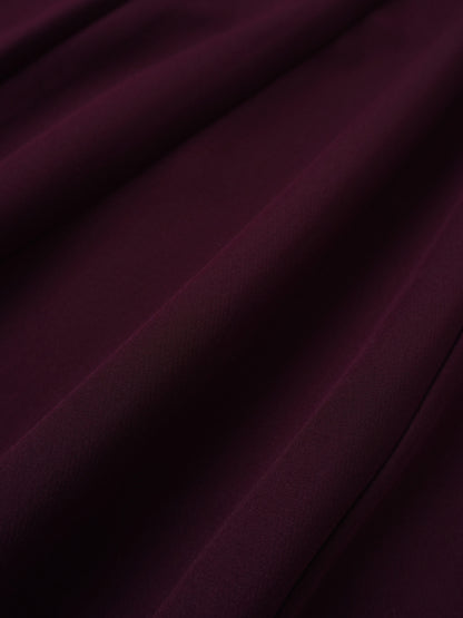 V Paneled Maxi Skirt-Burgundy