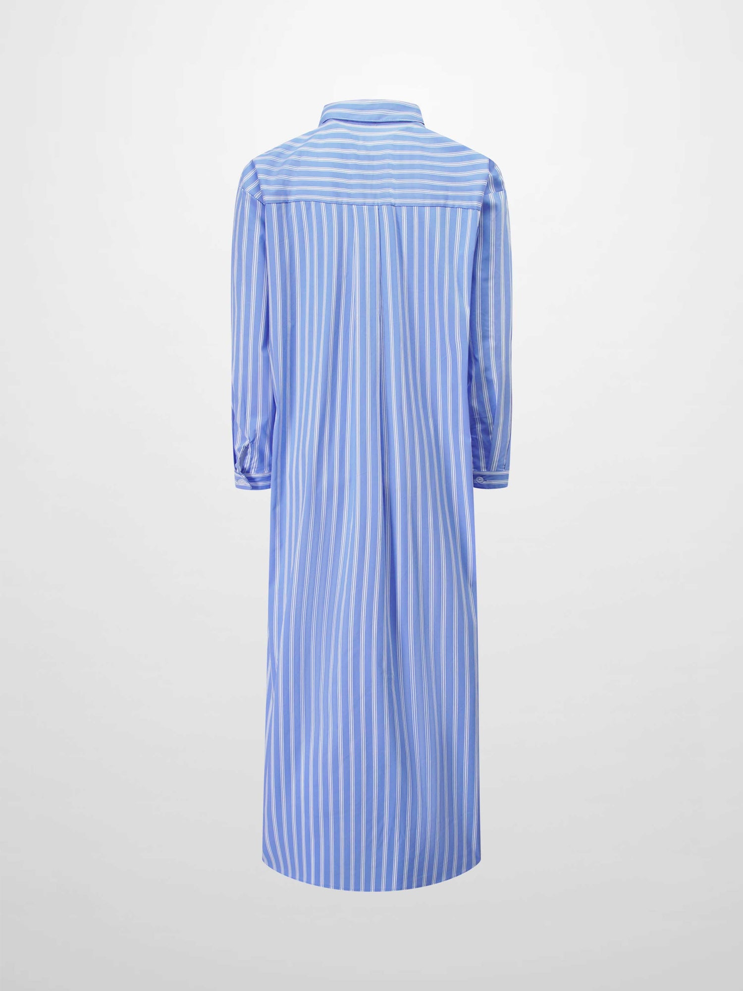 Oversized Shirtdress-Light Blue/White