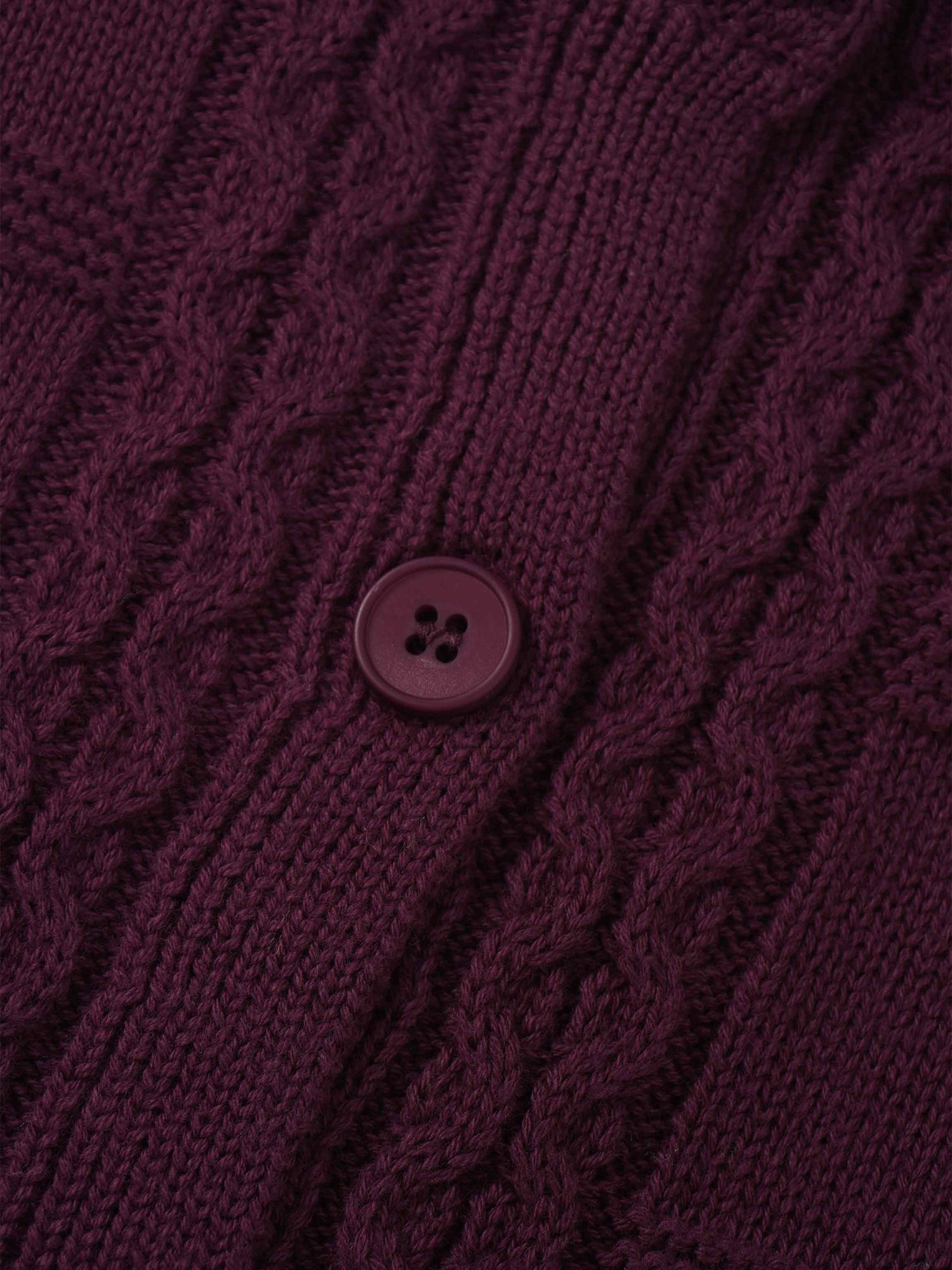 Cable Design Cardigan-Burgundy