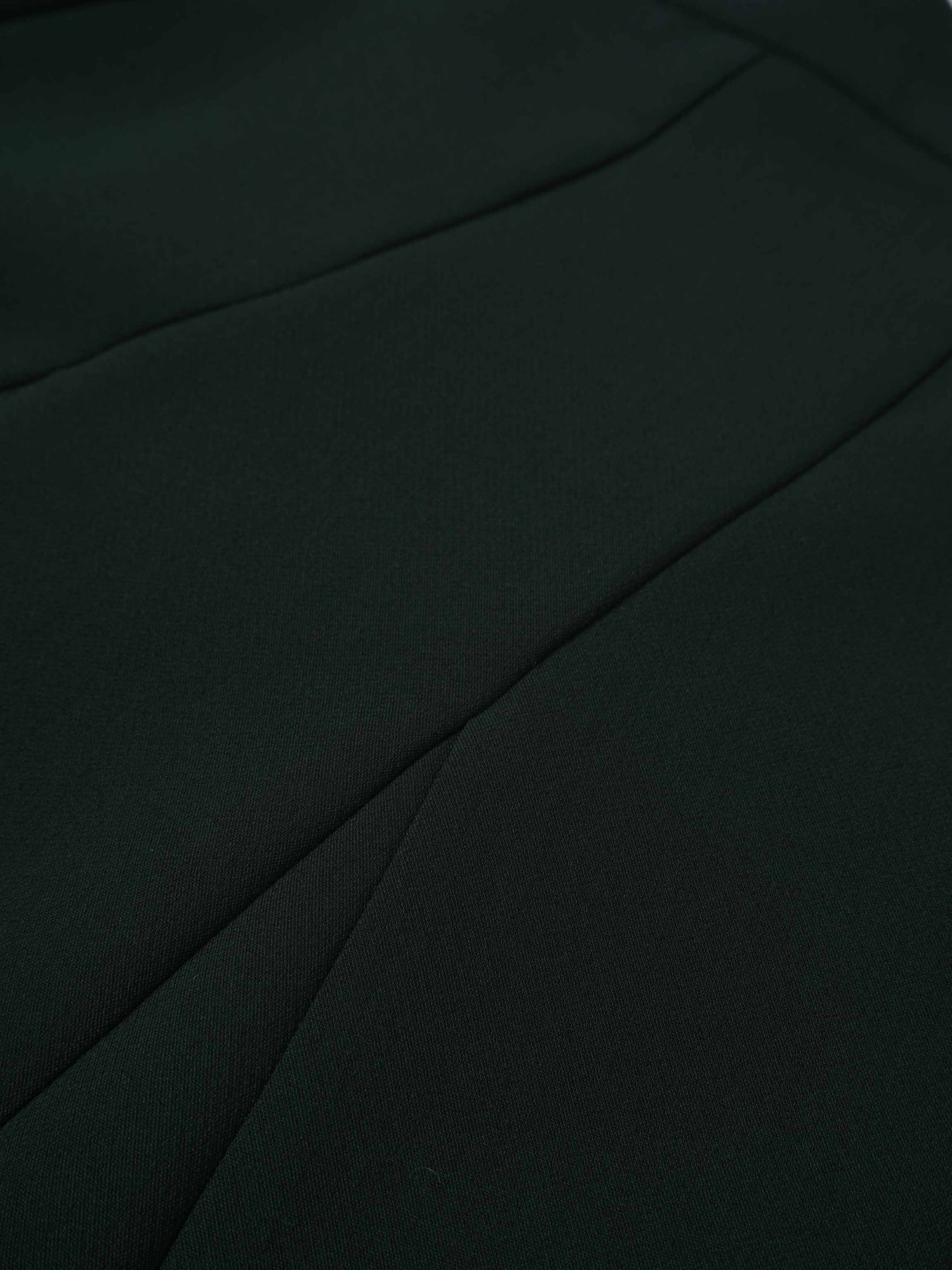 V Paneled Maxi Skirt-Green