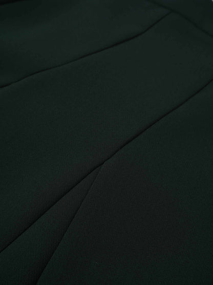 V Paneled Maxi Skirt-Green