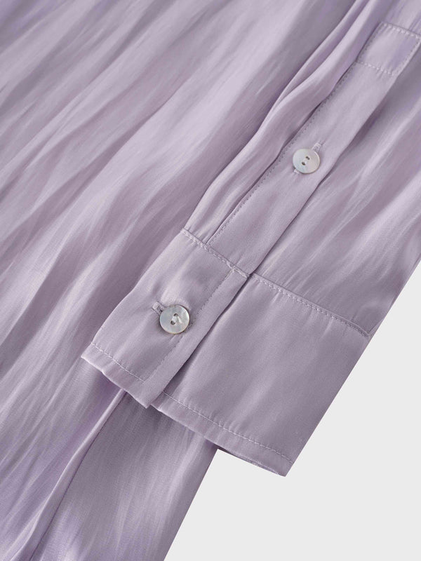 Shimmer Tie Blouse-Grey