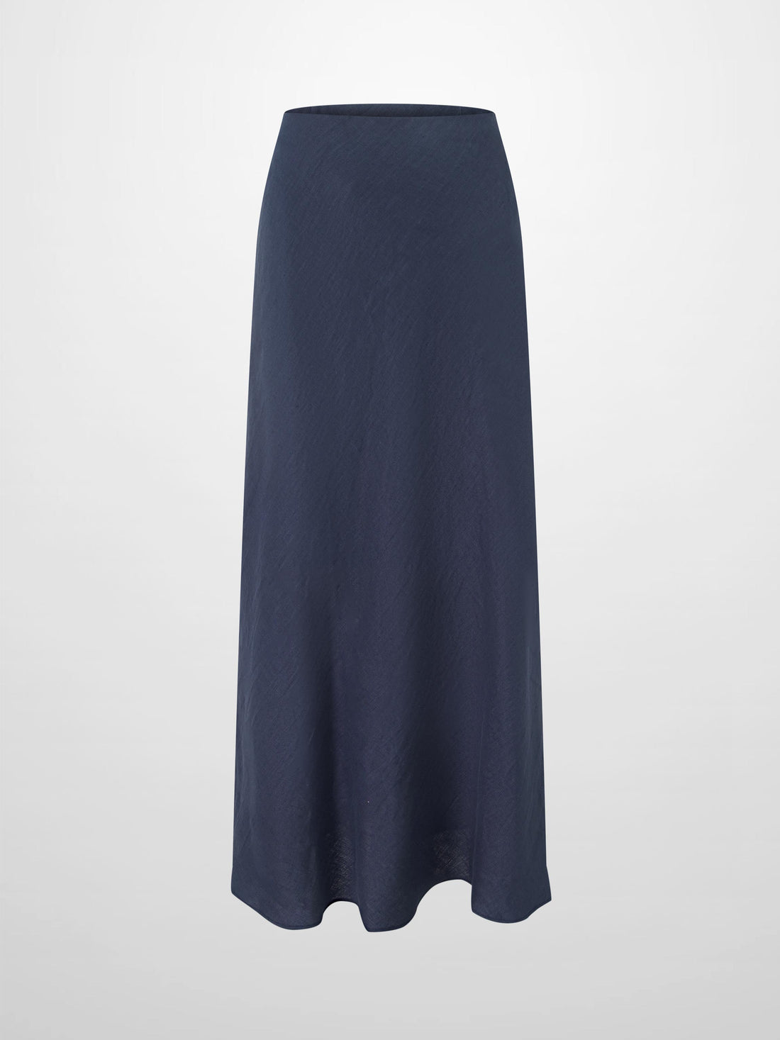 Linen Slip Skirt-Navy