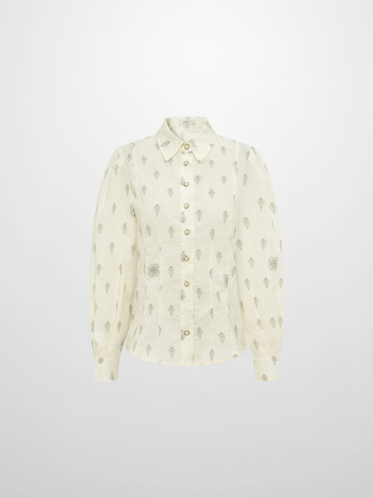 Sheer Medallion Blouse - Medallion