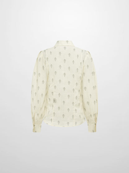 Sheer Medallion Blouse - Medallion