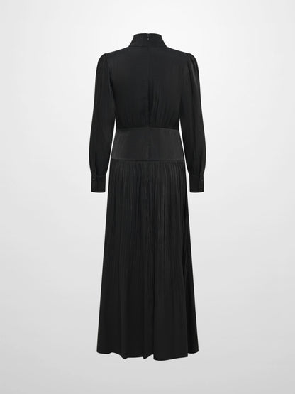 Embellished Yoke Dress - Black