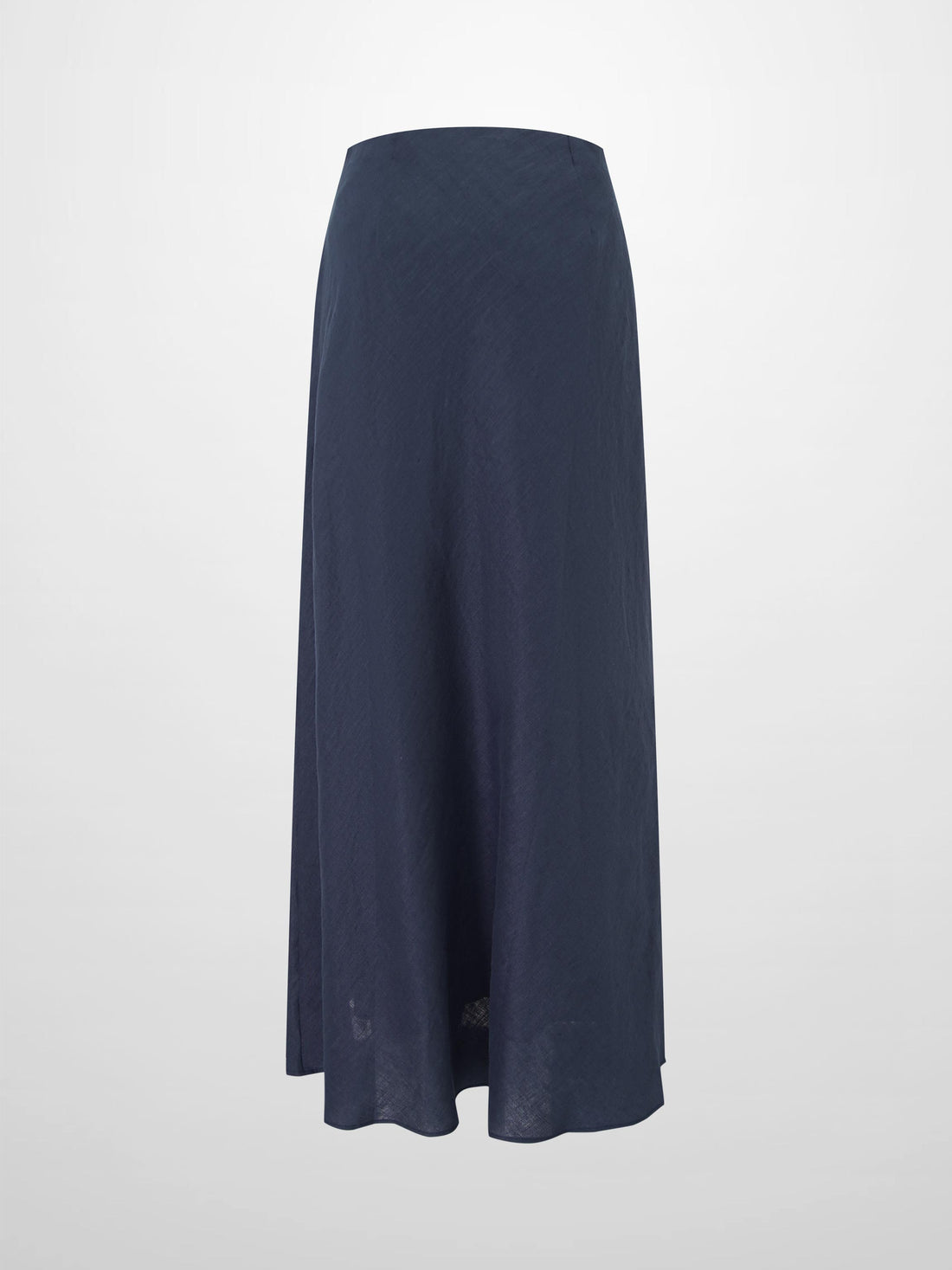 Linen Slip Skirt-Navy
