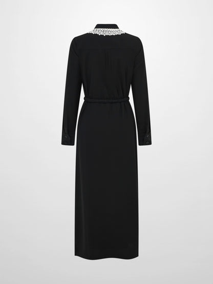 Lace Detail Dress - Black
