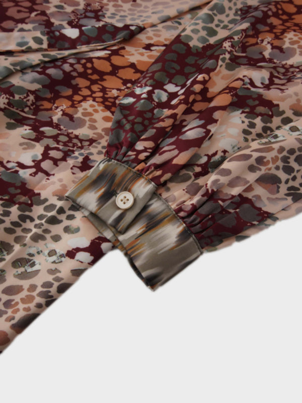 High Low Belted Dress-Animal Print
