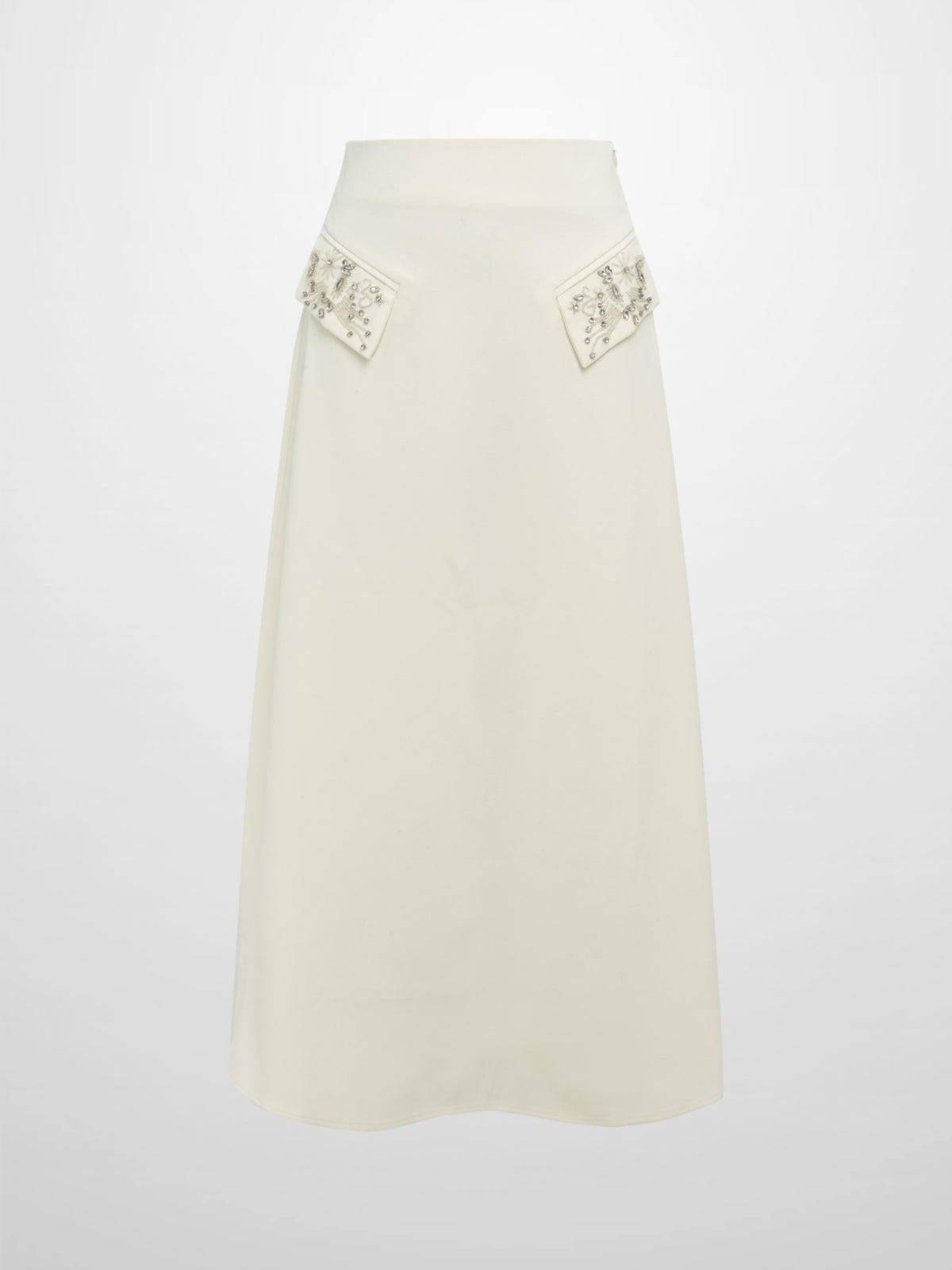 Aline Embelished Pocket Skirt - Cream