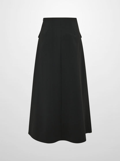 Aline Embelished Pocket Skirt - Black