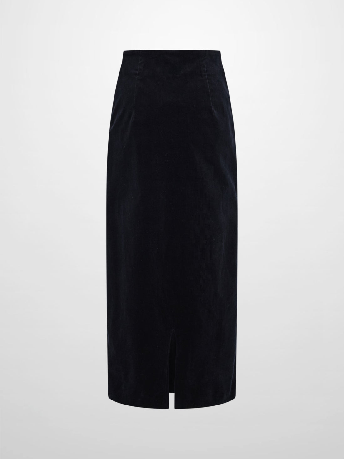 Chain Detail Corduroy Skirt - Navy