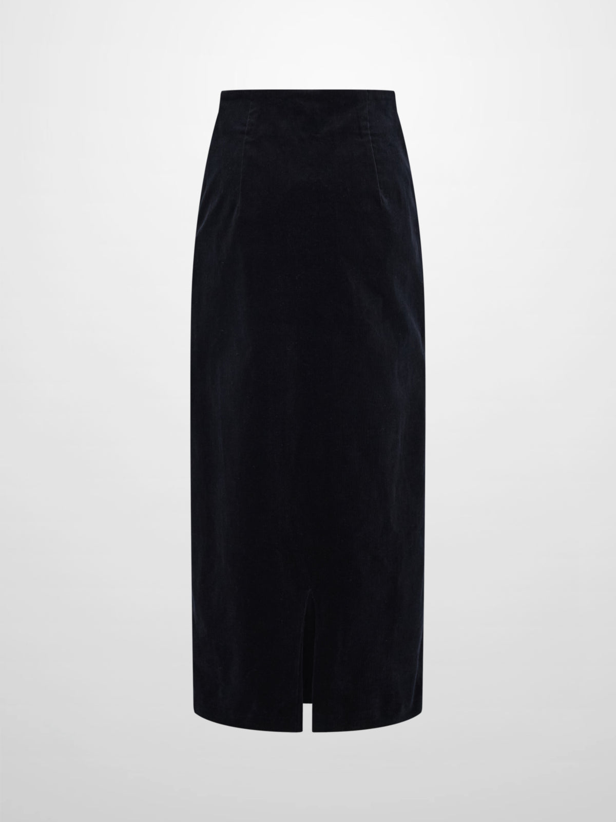 Chain Detail Corduroy Skirt - Navy