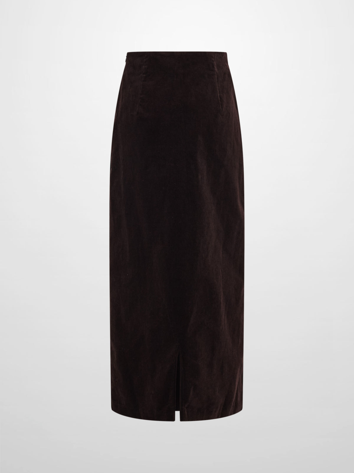 Chain Detail Corduroy Skirt - Brown