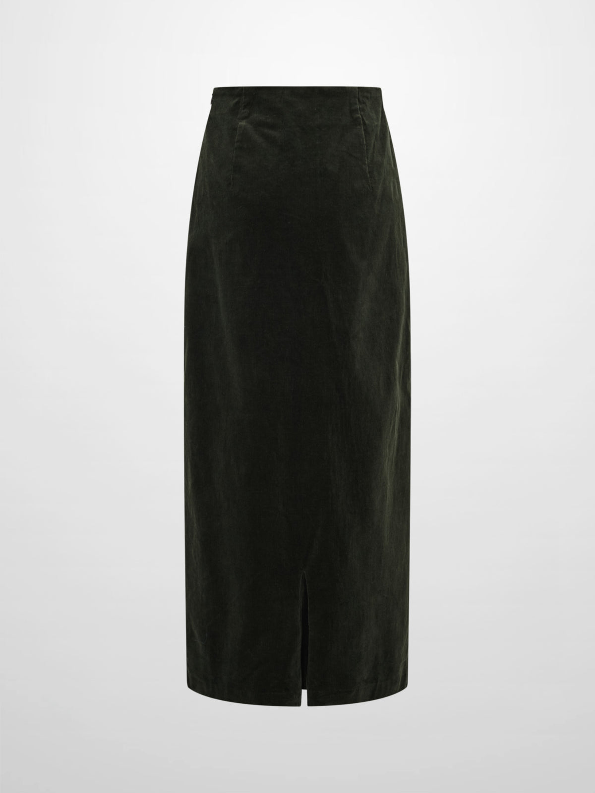 Chain Detail Corduroy Skirt - Emerald Green