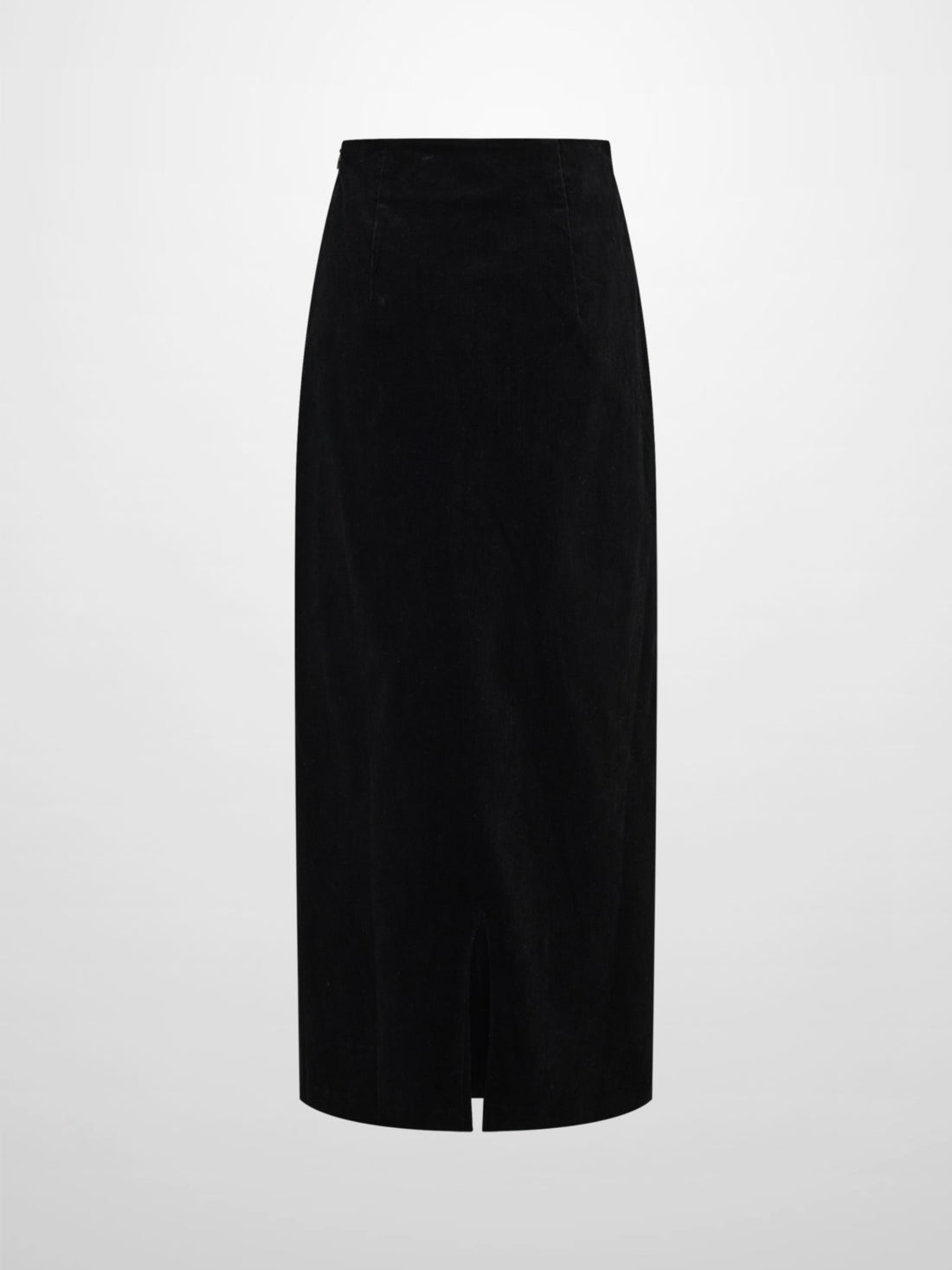 Chain Detail Corduroy Skirt - Black