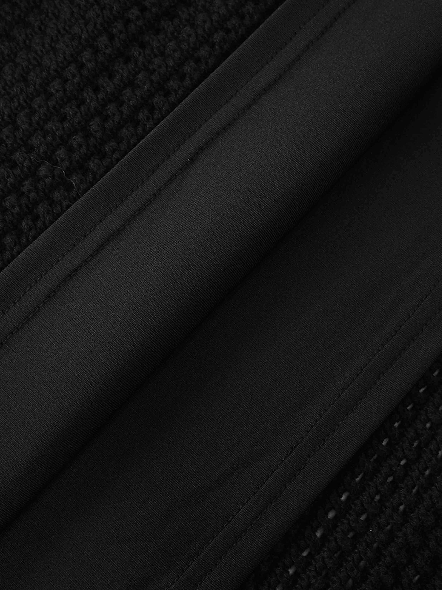 Crochet Knit Skirt-Black